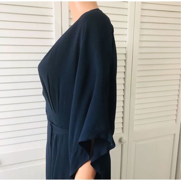 REFORMATION Navy Blue Winslow Maxi Wrap Dress Size XS - Picture 9 of 16
